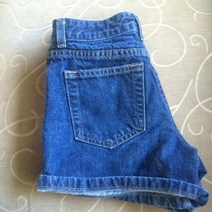 Deep Blue High Waisted Shorts.