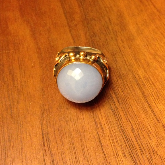 Large Cabachon and Silver ring in a Turkish Style