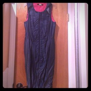 Eva Franco Denim and Polka Dot Dress