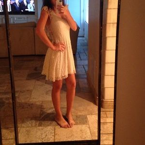 white lace urban outfitters dress