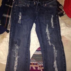 Ripped boyfriend jeans