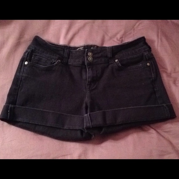 black Delias high waisted Jean shorts
