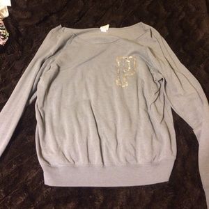 Grey crew neck sweater