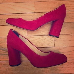 Ruby Red Suede Isola Heels
