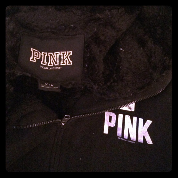 Victoria's Secret Pink Fur Lined Coat Size Med