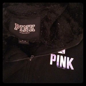 Victoria's Secret Pink Fur Lined Coat Size Med