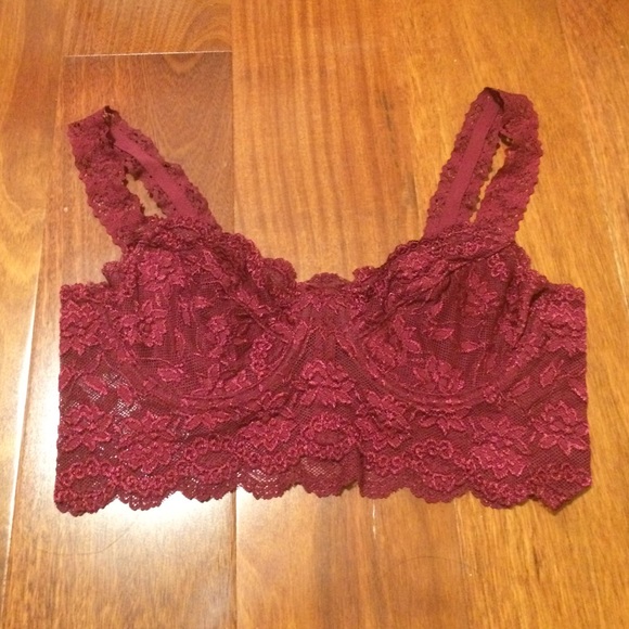 Forever 21 Tops - Burgundy Lace Bustier/Bralette