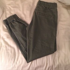 army green women's joggers