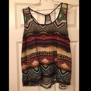 Multi-colored Aztec Print Tank