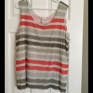 Chico's coral and gray top (size XL)