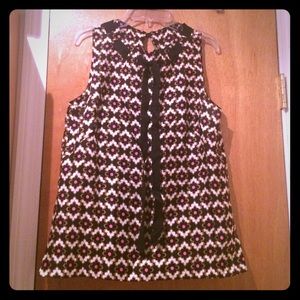 Sleeveless black printed Milly top