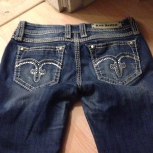 Sequined rock revival jeans