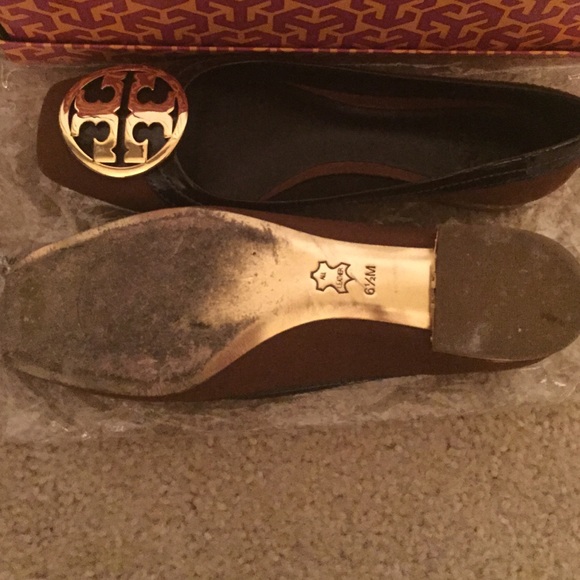Tory burch flat size 6.5 suede/ patent - Picture 3 of 4