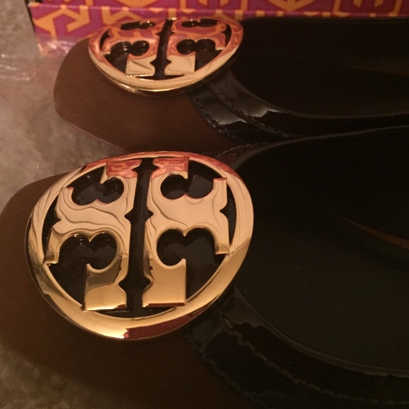 Tory burch flat size 6.5 suede/ patent - Picture 4 of 4