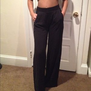 Black wide leg pants