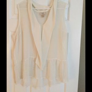 Sleeveless White LOFT top