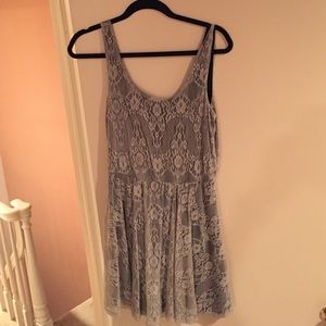 Lacey gray dress