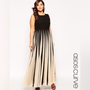 Asos Curve Stripe Maxi Dress