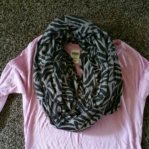Zebra print infinity scarf
