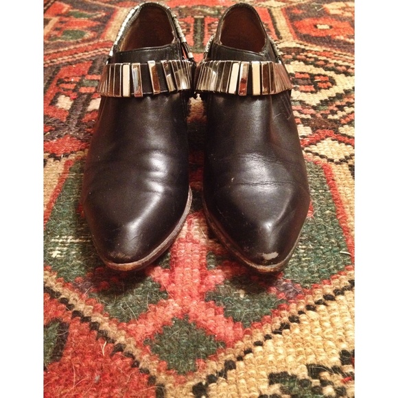 Jeffrey Campbell "Jett" Leather Ankle Booties - Picture 3 of 4