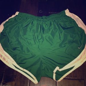 Green and White Nike Shorts