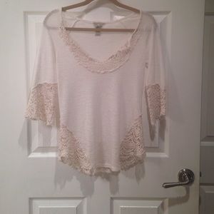 white lacy shirt