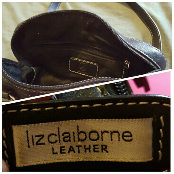 Small black leather Liz Claiborne bag - Picture 3 of 4