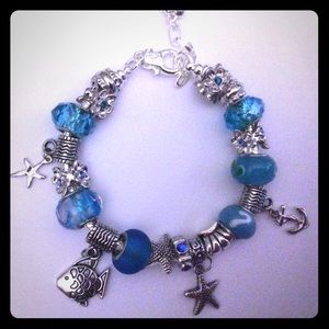 Beaded Charm Murano Glass beaded Bracelet