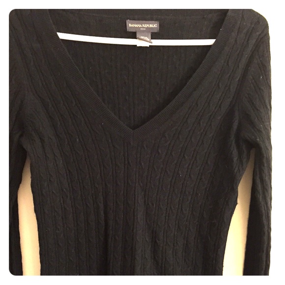 Black angora sweater