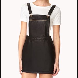 Leather skirt/overalls