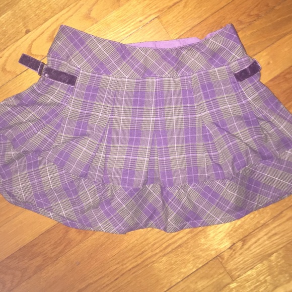 Cute plaid mini pleated skort child size large - Picture 1 of 4