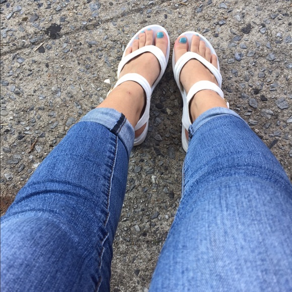 Bright White Platform Sandals