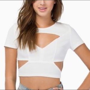 White Tobi crop top