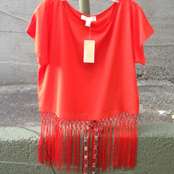 MICHAEL Michael Kors Fringe Top