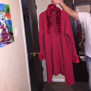 ❤️Red long sweater coat ❤️