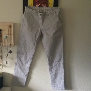 Light grey straight cut Gap khakis - 8