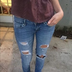 American Eagle Outfitters Distressed Skinny Jeans