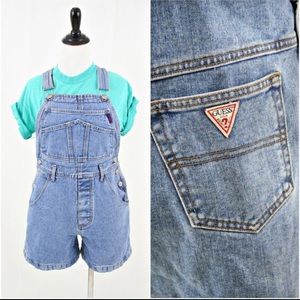 Vintage Guess overall shorts