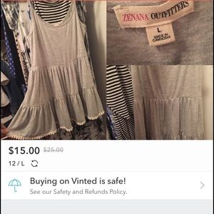 cute grey babydoll dress