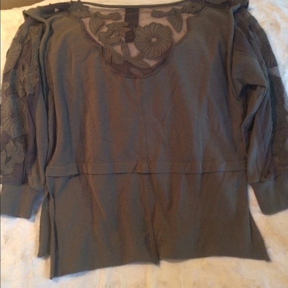 Army Green Free People Shirt - Picture 2 of 3