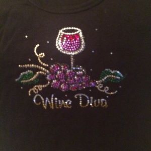 "Wine Diva" Crystal T Shirt