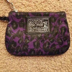 Coach Daisy Purple Ocelot Wristlet