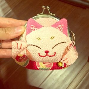 Lucky cat coin bag from Japan