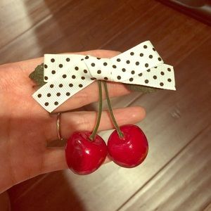 Cherry hair clip