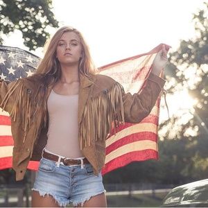 Vintage Fringe Leather Jacket