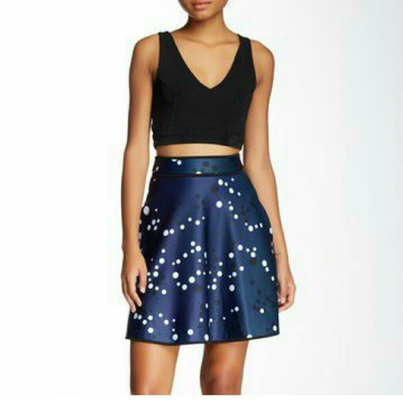 CYNTHIA ROWLEY navy skirt - size 8 - Picture 3 of 3