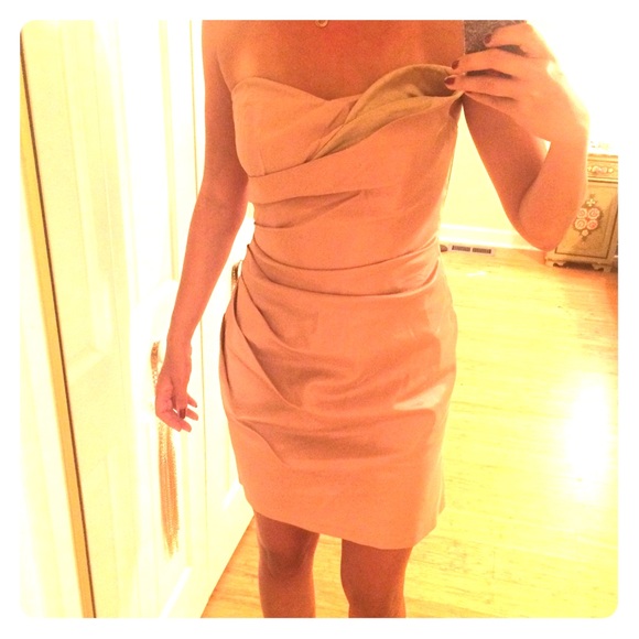 Pink cocktail dress.