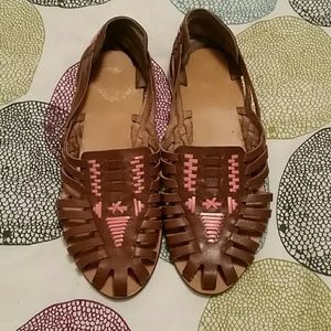 Ecoté leather Huarache sandal