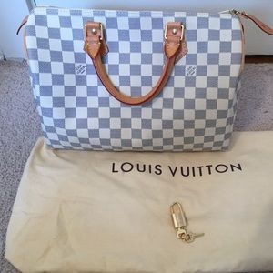 Speedy 30 Damier Azur Bag