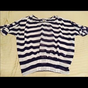 Body Central Blue & White Strip Blouse!!